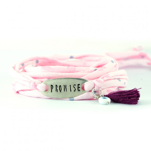 Βραχιόλια, Kid&#039;s Name Bracelet Pink